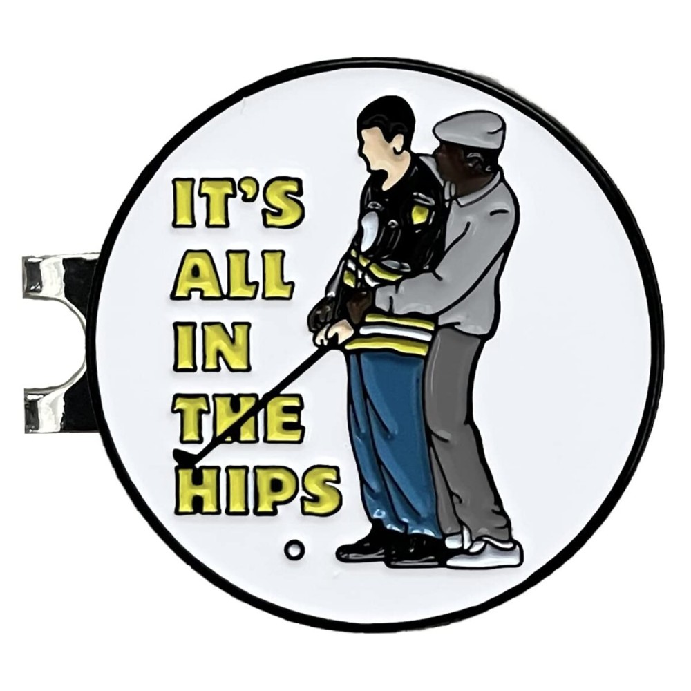 Balanced Co. Funny Golf Hat Clip with Enamel Magnetic Ball Marker (All in The HIPS)