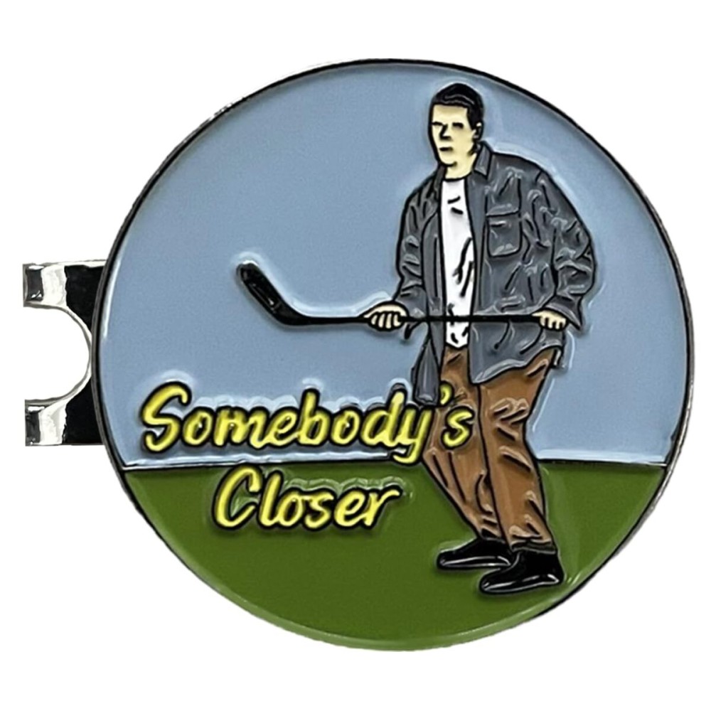 Balanced Co. Funny Golf Hat Clip with Enamel Magnetic Ball Marker (Happy Place)