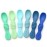 PrimaStella Silicone Chew Spoon Set for Babies and Toddlers - Safety Tested - BPA Free - Microwave, Dishwasher and Freezer Safe - Seaside Palette