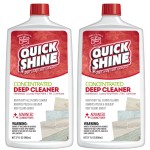 Quick Shine Multi Surface Deep Floor Cleaner and Wax Remover 27Fl oz,(Pack of 2) Removes Wax Build-Up,Revitalizes Floors &Cleans Grout,Use on Hardwood, Laminate, LVT,Tile and Stone,Pro-Level Cleaning