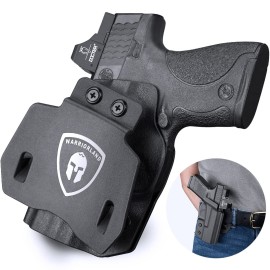 WARRIORLAND OWB Kydex Holster, Fit for S&W M&P Shield Plus/Shield M2.0 M1.0 / Shield 9mm /.40 3 Barrel Pistol, 1.5\'\'/1.75\'\' Paddle Holster, Posi-Click Audible Retention Lock, Optic Cut, Right Hand