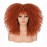 ANNISOUL Curly Wigs for Black Women Afro Bomb Curly Wig with Bangs Synthetic Fiber Glueless Long Kinky Curly Hair Copper 16inch