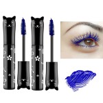 LGSZGDCN blue Colors Lashes Mascara Eyes Makeup Waterproof Fast Dry Eyelashes Curling Lengthening Lengthening, Lifting, Curling (blue 2 PCS)