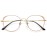 SOJOS Cat Eye Blue Light Blocking Glasses for Woman Hipster Metal Frame Womens Eyeglasses She Young SJ5027, Brown&Gold Frame/Anti-Blue Light Lens