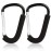 BeiLan Large D-Shape Aluminum Carabiner Hooks: 6.3 x 3.9 - 2Pcs Mommy Hooks for Stroller, Shopping Cart, Pram, etc.