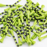 MAZEL Natural Wood/Bamboo Golf Tees 2 3/4 Inch & 3 1/4 Inch,Pack 50 or 120,Reduce Friction & Side Spin,More Stable Golf Tees (50 Pack(25 * 2-3/4+25 * 3-1/4),Green)