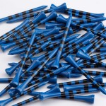 MAZEL Natural Wood/Bamboo Golf Tees 2 3/4 Inch & 3 1/4 Inch,Pack 50 or 120,Reduce Friction & Side Spin,More Stable Golf Tees (50 Pack (25 * 2-3/4+25 * 3-1/4),Blue)