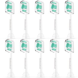 Replacement Toothbrush Heads Compatible with Philips Sonicare: Electric Brush Heads for Sonicare C2 Plaque Control Protective Clean 4100 5100 6100 Toothbrush, 10-Pack