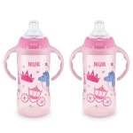 NUK Learner Cup, 10 oz, 8+ Months, 2 Count - BPA Free, Spill Proof Sippy Cup