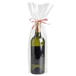 Morepack Cellophane Bags for Wine Bottles,6x18 Inches 100Pcs Clear Wine Gift Cello Bags With Twist Ties (Flat, No Gusset)