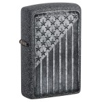 Zippo Stars and Stripes Design Iron Stone Pocket Lighter