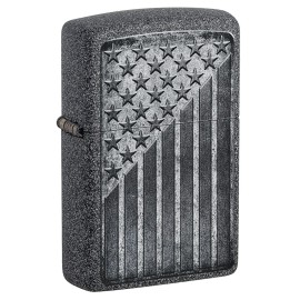 Zippo Stars and Stripes Design Iron Stone Pocket Lighter