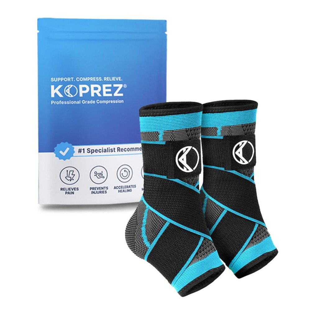 Koprez Plantar Fasciitis Sleeve - Plantar Fasciitis Relief, Plantar Fasciitis Socks, Ankle Compression Sleeve, Ankle Support for Women, Plantar Fasciitis Brace, Ankle Sleeve, Ankle Support Men