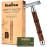 Bambaw Double Edge Safety Razor for Women & Men, Double Edge Razors with 5 Blades, Reusable Single Blade Razor, Eco-Friendly & Plastic Free - Slim Bamboo Silver