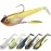 GOTOUR Pre-Rigged Soft Fishing Lures, Curly Tail Swimbait Lures for Bass Fishing, Lifelike Soft Tadpole Swimbait with Spinner for Crappie Trout, All Season Freshwater Bait for Warriors