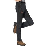 Rdruko Women\'s Winter Hiking Pants Waterproof Windproof Fleece Lined Warm Ski Snow Insulated Pants(Dark Gray, US S)