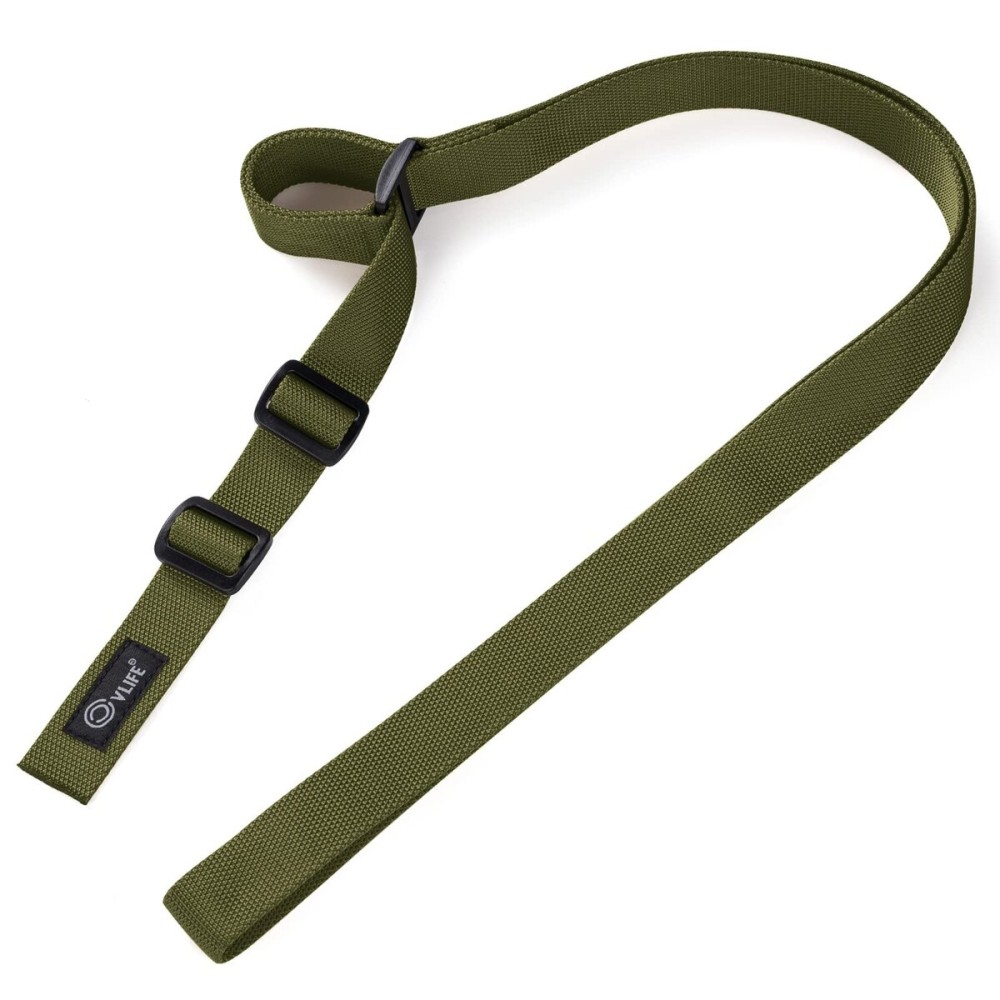 CVLIFE Two Point Sling 1.25 Wide Tube Webbing with Quick Adjust Loop for Outdoor Sports Green
