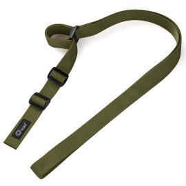 CVLIFE Two Point Sling 1.25 Wide Tube Webbing with Quick Adjust Loop for Outdoor Sports Green