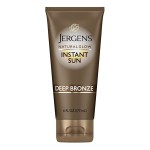 Jergens Natural Glow Instant Sun Tanning Moisturizer + Bronzer, Lightweight Sunless Tanning for Natural-Looking Color, Deep Bronze, 6 Oz