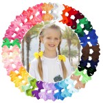 Oaoleer 40Pcs 3 Grosgrain Ribbon Alligator Clips, Barrettes & Hair Accessories for Baby Girls, Infants, Toddlers, Kids, Teens, Children (3 Inch, 40 Colors)