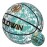 HW HOLOWIN Reflective Glowing Holographic Luminous Basket Ball for Night Game, Perfect HoloHoops Gifts Toys (Blue, Size 7)