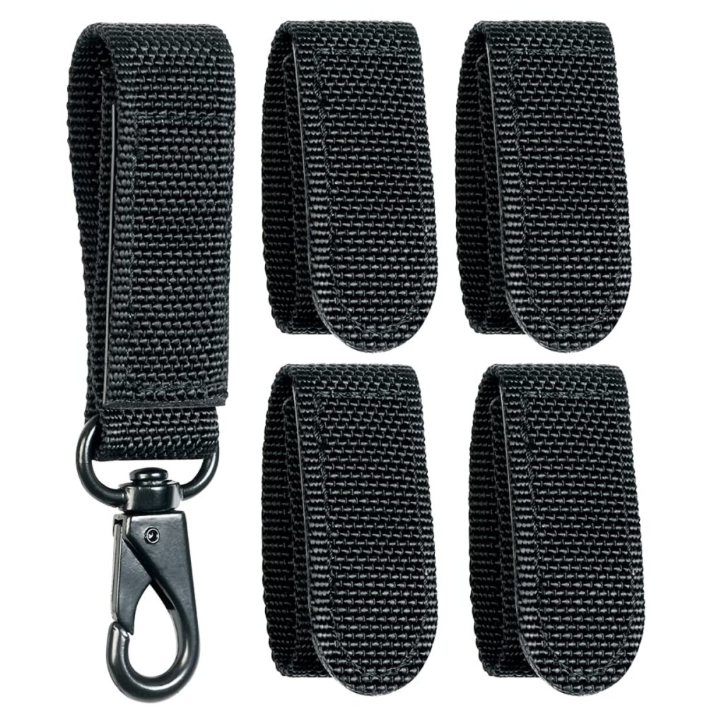 TAFTACFR Duty Belt Keeper with Double Snaps(Set of 4) +1 Keeper with Strong Metal Key Clip(1 Pack)