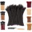 DAIXI 6-18 Inch 10 Strands 0.8cm and 0.4 0.6cm Thickness Options 100% Real Human Hair Dreadlock Extensions for Man/Women Handmade Permanent loc Extensions Bundles Can Be Dyed Bleached Curled Twisted