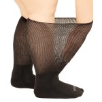 Gooi Extra Wide Socks for Swollen Feet Soft Stretch to 30 Seniors Diabetics Men Women 10-13 13-15 Non Binding Loose Fit Top Edema Lymphedema Neuropathy Bariatric Cover Cast Over The Calf Plus Size