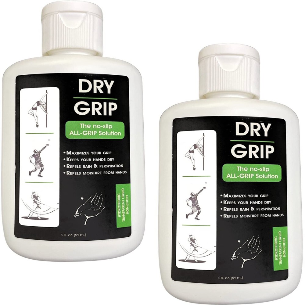 W4W Dry Hands & Pole Grip Solution - Transparent, Non Sticky, Anti-Slip Solution for Pole Dancing, Tennis, Golf and all Sports - Repels Sweat & Moisture from Hands (2 Pack)