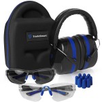 TradeSmart All-in-One Shooting Ear Protection - Comfort+ NRR 28 Earmuffs, Glasses & Earplugs + Carry Case