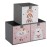 Navaris Kids Storage Cubes Set of 3 - Kids Cube Fabric Organizer Storage Bins - Foldable Cloth Cube for Childrens Bedroom Baby Nursery - Book Toy Bin Cubby Storage - Pink/White