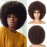 G&T Wig 70s Afro Brown Wigs for Black Women Short Kinky Curly Puff Wig for Costume Cosplay Party Wig Use