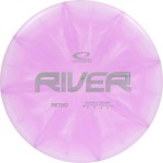 Latitude 64 Retro Burst River | Disc Golf Fairway Driver | Easy-to-Throw Disc Golf Driver for Beginners | Straight Flying | 170g+ Frisbee Disc | Unique Burst Patterns | Pink