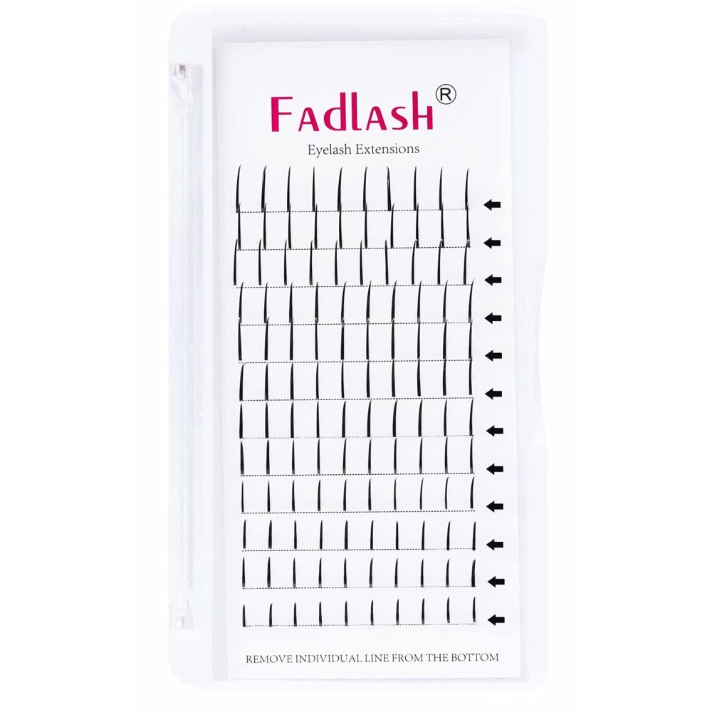 Premade Spikes Eyelash Extensions Wispy Spike Lashes Mink Single Thick Fairy Eyelashes Cluster Individual Classic Eyelash Extensions (D Curl 15mm)