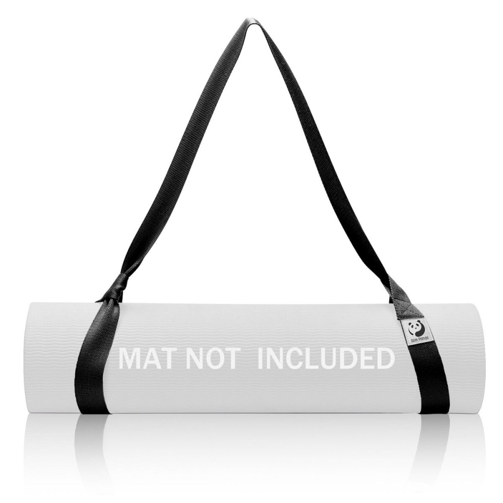 Slim Panda Yoga Mat Straps for Carrying, Adjustable Yoga Mat Carrier Sling Fits All Mats(Mat Not Included)(Black)
