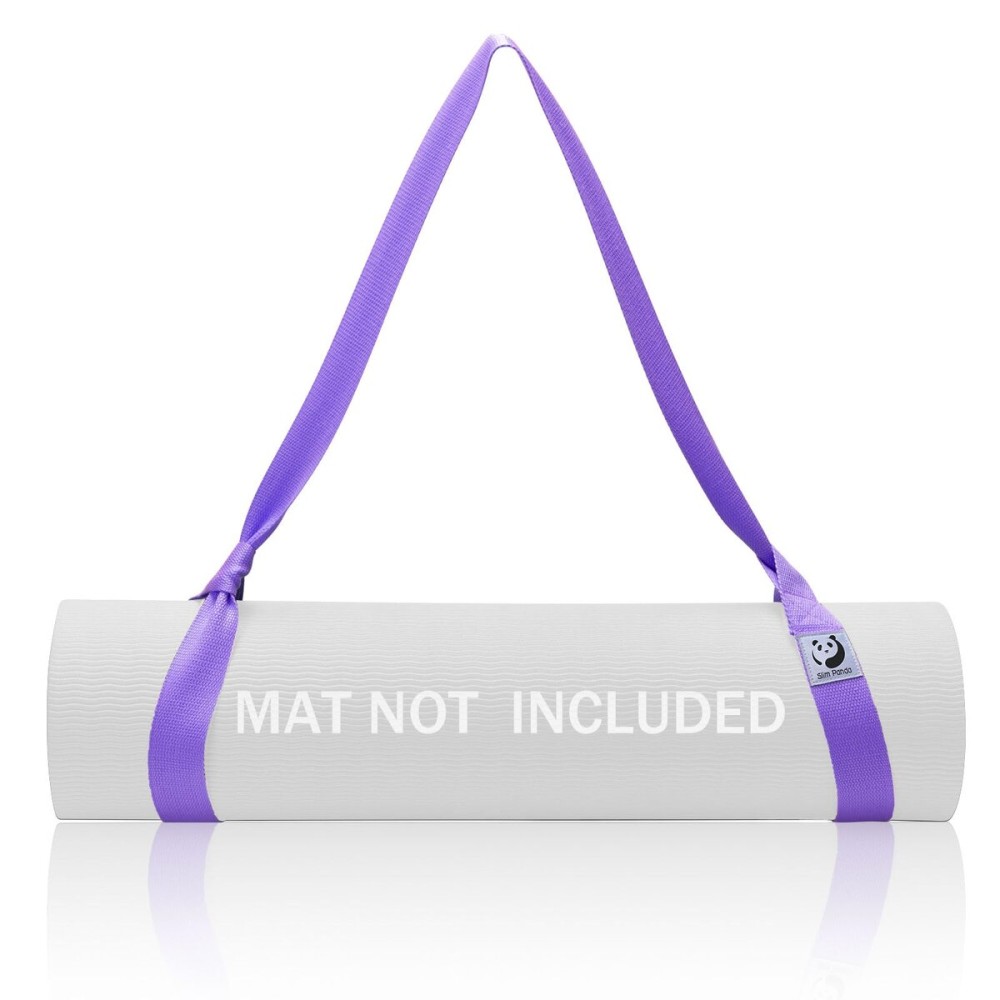 Slim Panda Yoga Mat Straps for Carrying, Adjustable Yoga Mat Carrier Sling Fits All Mats(Mat Not Included)(Purple)