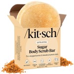 Kitsch Exfoliating Sugar Scrub for Body - All Natural Body Scrub Bar Soap for Smooth, Hydrated & Glowing Skin - Vegan Soap Bar Exfoliator for Men and Women - Made in the USA - 4 oz