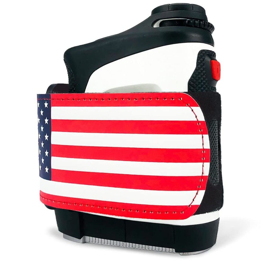 STICKIT Magnetic Rangefinder Strap, American Flag | Fits 50+ Models | Strong Magnet for Golf Cart & Club Attachment | Slim, Adjustable, and Secure Design | Rangefinder Not Included