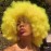 G&T Wig 70s Afro Curly Wigs for Women Yellow Short Kinky Curly Wig With Bangs Fluffy Soft and Natural Looking Funny Wigs for Costume Halloween Party (Yellow)