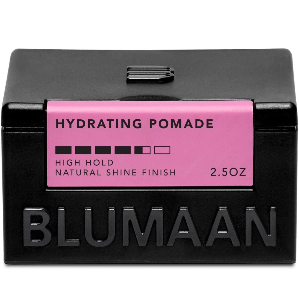 BLUMAAN Hydrating Pomade - Low Shine, High Hold - Water Based, Easy To Wash - Ideal for Quiffs, Pompadours, Ducktails & Slick Back Looks - 2.5 oz