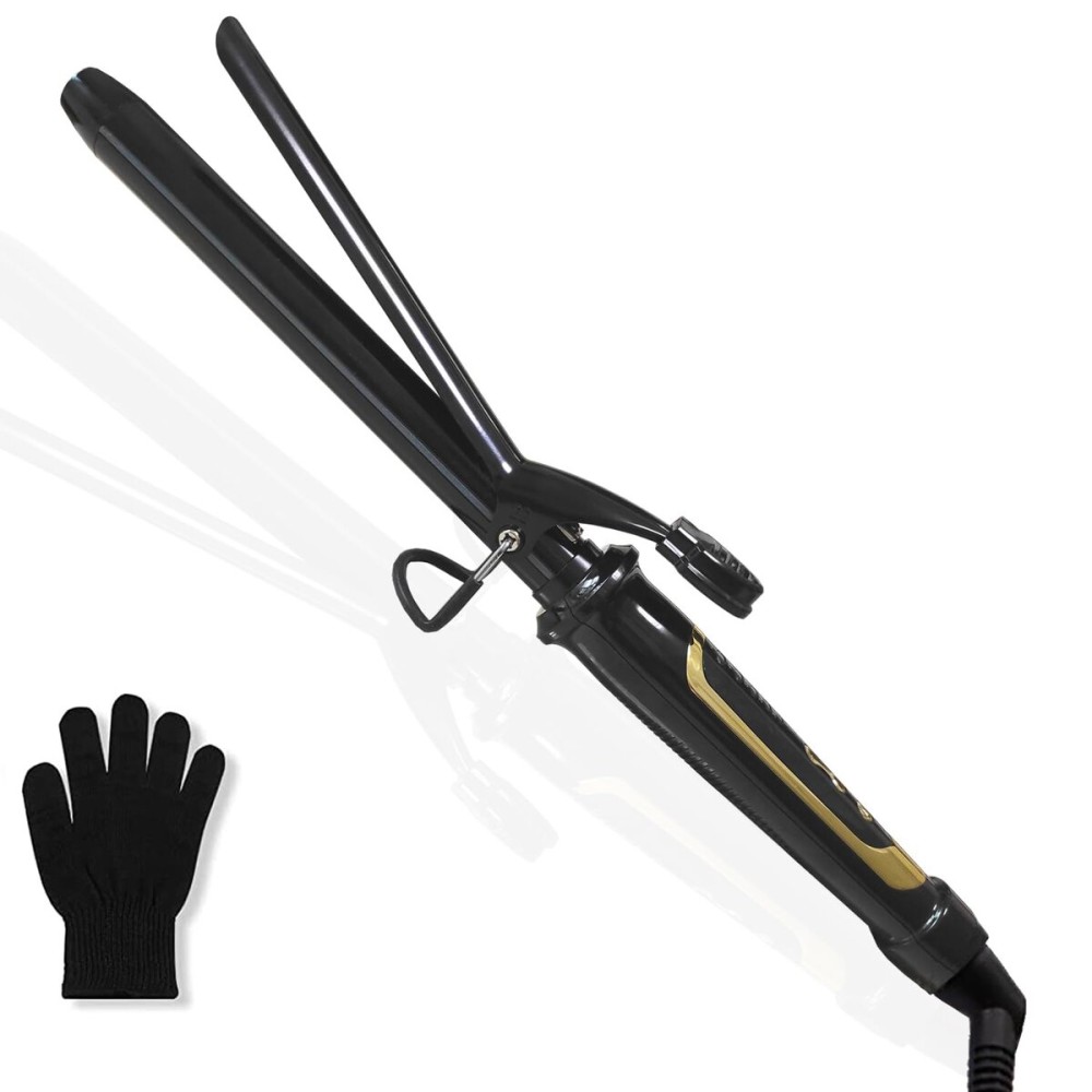 abp 1 Inch Curling Iron with Ceramic Barrel, Instant Heat up to 450F, Waving Style Tool for Long/Medium Hair and Women