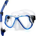 Greatever Dry Snorkel Set,Panoramic Wide View,Anti-Fog Scuba Diving Mask,Professional Snorkeling Gear for Kids