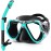 Greatever Dry Snorkel Set,Panoramic Wide View,Anti-Fog Scuba Diving Mask,Professional Snorkeling Gear for Kids