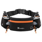 Number-one Running Belt with Water Bottles(2 x 175ML), Hydration Belt Waterproof Waist Pack Bag Fits iPhones Adjustable Sports Waist Pouch for Marathon Running Hiking Cycling,Orange