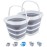 2 Pack Collapsible Buckets 10L 2.6 Gallon Cleaning Bucket Mop Bucket Folding Foldable Portable Small Plastic Water Supplies for Outdoor Garden Camping Fishing Car Wash Space Saving Square