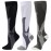 ZFiSt 3 Pair Sport Compression Socks Men Women, Compression Stocking Nurse Socks for Edema Travel(Black+white+grey,XXL)