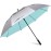 G4Free 62 Inch UV Protection Golf Umbrella Auto Open Vented Double Canopy Oversize Extra Large Windproof Sun Rain Umbrellas (Silver/Lake Blue)