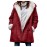 AI\'MOURI Windproof Sherpa Lined Outerwear for Women Winter,Fleece Hooded Overcoat with Pockets, Warm and Thicken Parka Jacket S-2XL Outdoor (Wine Red, S)