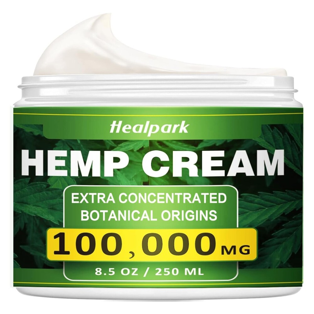 Healpark hemp Cream - 8.5 fl oz -with Arnica,MSM, Turmeric, Menthol
