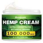 Healpark hemp Cream - 8.5 fl oz -with Arnica,MSM, Turmeric, Menthol